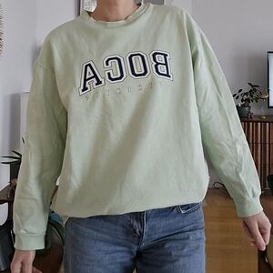 BOCA Authentic Men's Light Green Crewneck Sweater